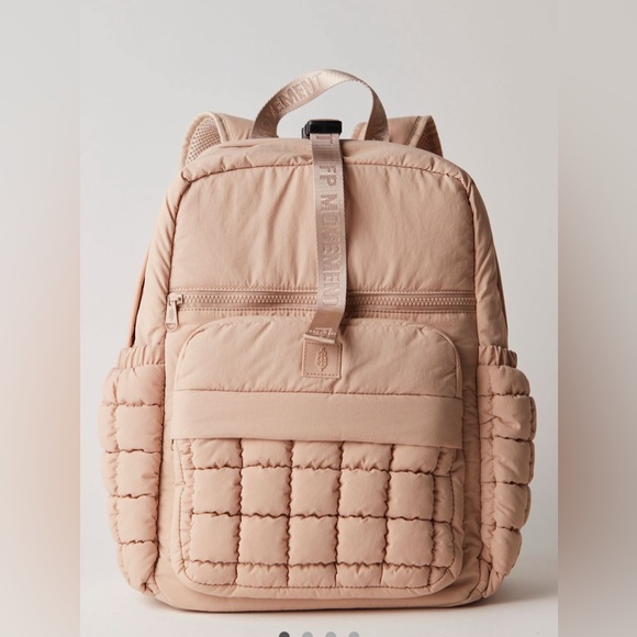 Free People Handbags - Free People Quilted Backpack in off white EUC